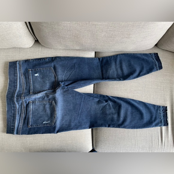 Spanx distressed pull up jeans, size large - Picture 2 of 4